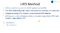 The LIFO Method